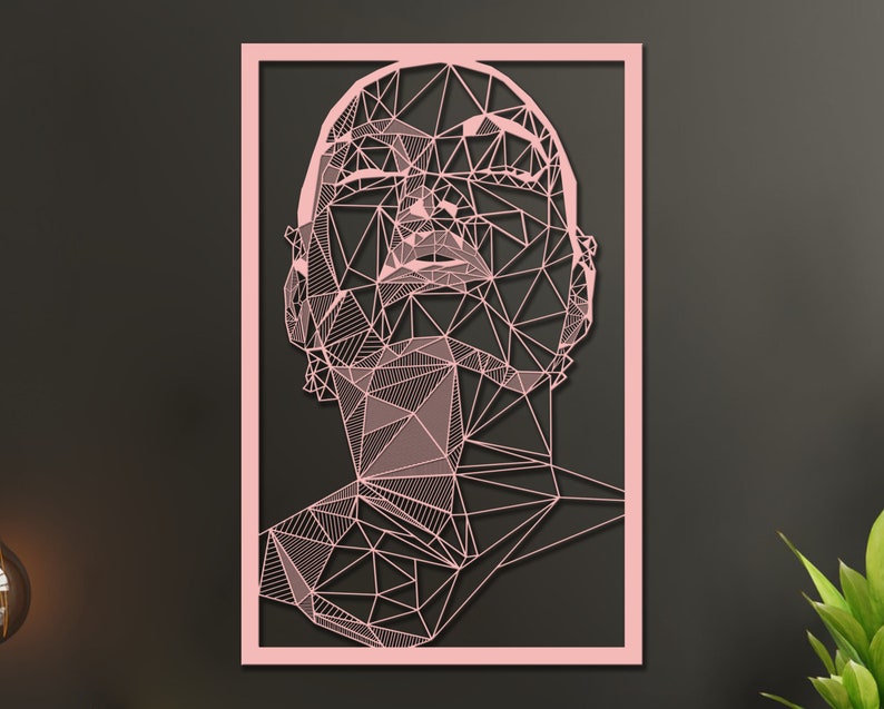 Woman Face Metal Wall Art Unique Wall Decor Metal Wall Etsy