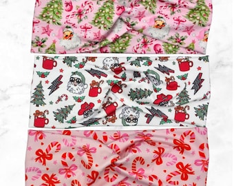 Christmas Twist Headband: Soft Stretchy Headband, Hair accessories
