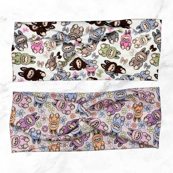 Cute Monsters Twist Headband, Turban Twist Headband, Girls Hair Accessories, Women's Headband, Twist Headband, Healthcare Headband
