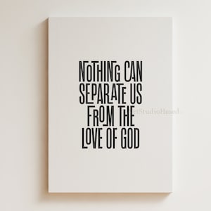 Romans 8:38 Bible Verse Art Print, Christian Scripture Wall Decor (Digital Download)