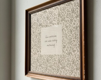 Lamentations 3 Scripture Print: Vintage Floral Christian Home Decor (Digital Download