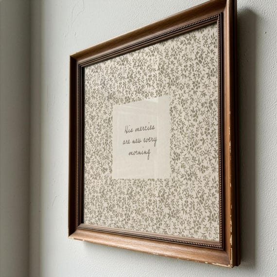 Lamentations 3 Scripture Print: Vintage Floral Christian Home Decor (Digital Download