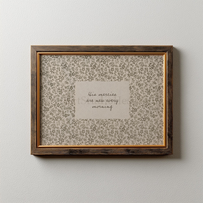 Lamentations 3 Scripture Print: Vintage Floral Christian Home Decor (Digital Download image 11