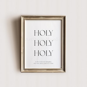 Revelation 4:8 wall art Christian Art Bible Verse Modern Christian Home Decor Minimal Print Scriptures art Christian Housewarming Gift idea