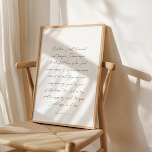 Lamentations 3:21-24 Art Scriptures Artwork Vintage Painting Landscape Modern Christian Home Decor Biblical Aesthetic Prints Bible artwork