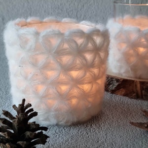 Candle Cozy Crochet Pattern, Crochet Candle Holder All Sizes, Mason Jar ...