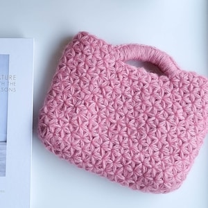 Modern crochet Handbag Pattern, PDF pattern for trendy crochet bag, Jasmine Stitch Purse, Crochet Tutorial, clutch, pouch, crochet accessory