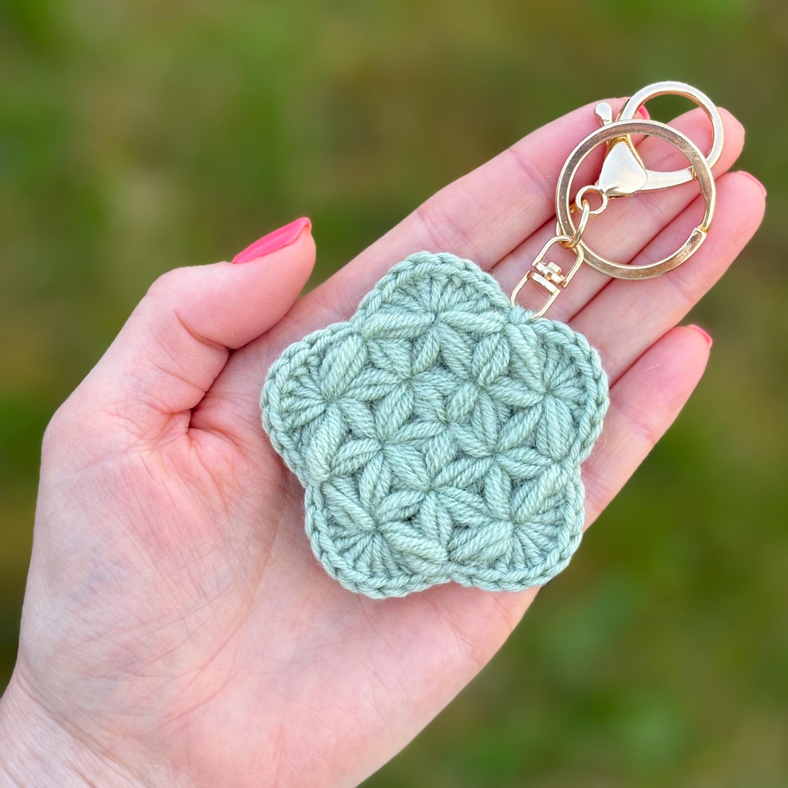 Jasmine Flower Crochet Pattern: Applique, Keychain, Decor (PDF