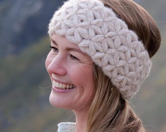 Chunky Crochet Headband Pattern: Jasmine Stitch Ear Warmer (PDF in English and Norwegian)