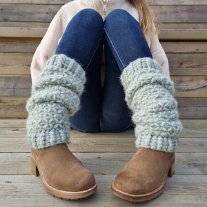 Chunky Crochet Leg Warmers Pattern: Jasmine Stitch Tutorial  (PDF Pattern in English and Norwegian)