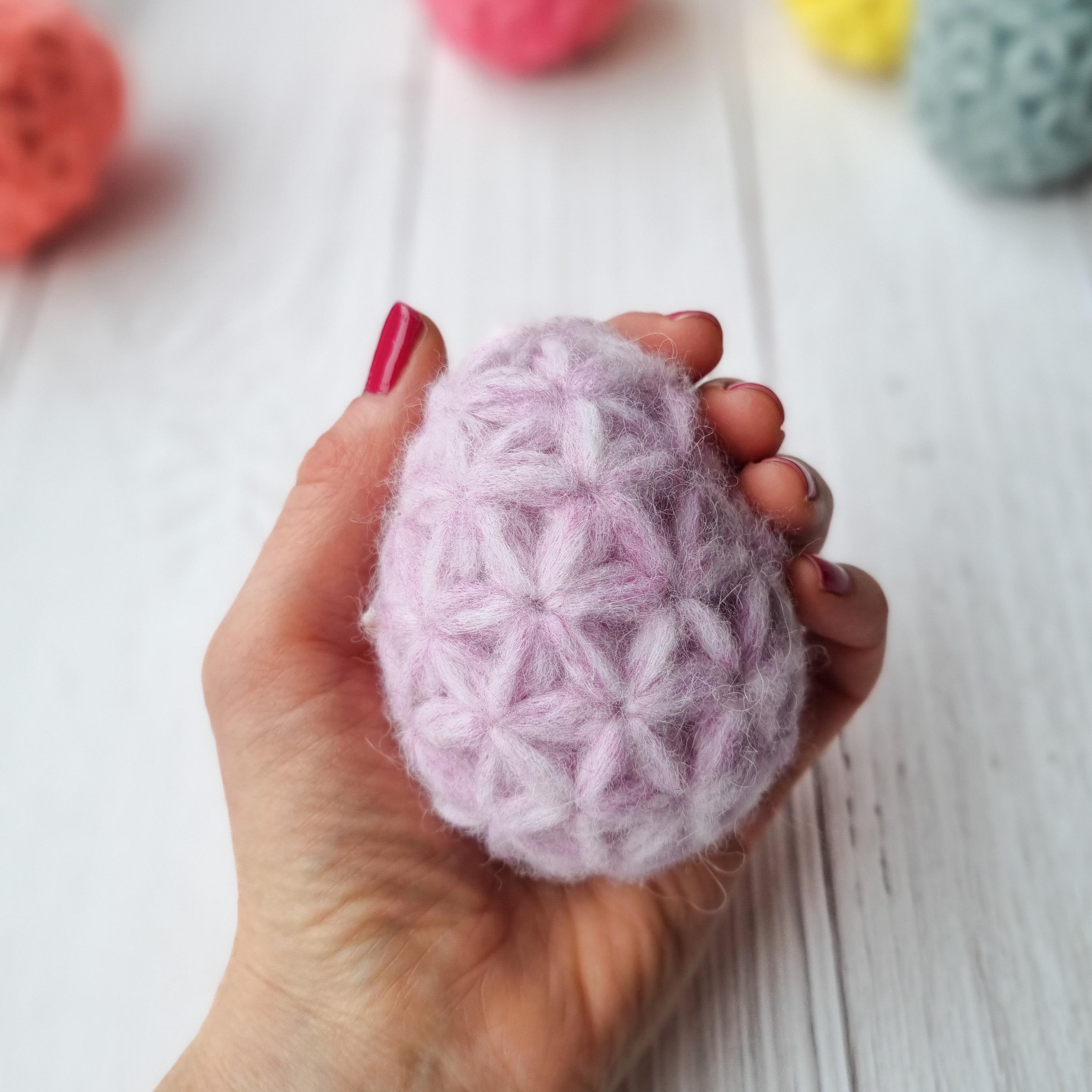 Easter Egg Ornament Crochet Pattern, PDF Pattern With Jasmine Stitch ...