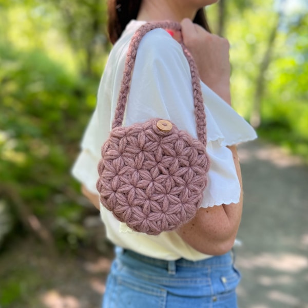 Häkeln Crossbody Sommertasche Muster, häkeln Geldbörse, Schulter Crossover Tasche, Jasmin Stitch, Sommer häkeln, häkeln Festival Tasche, Handtasche