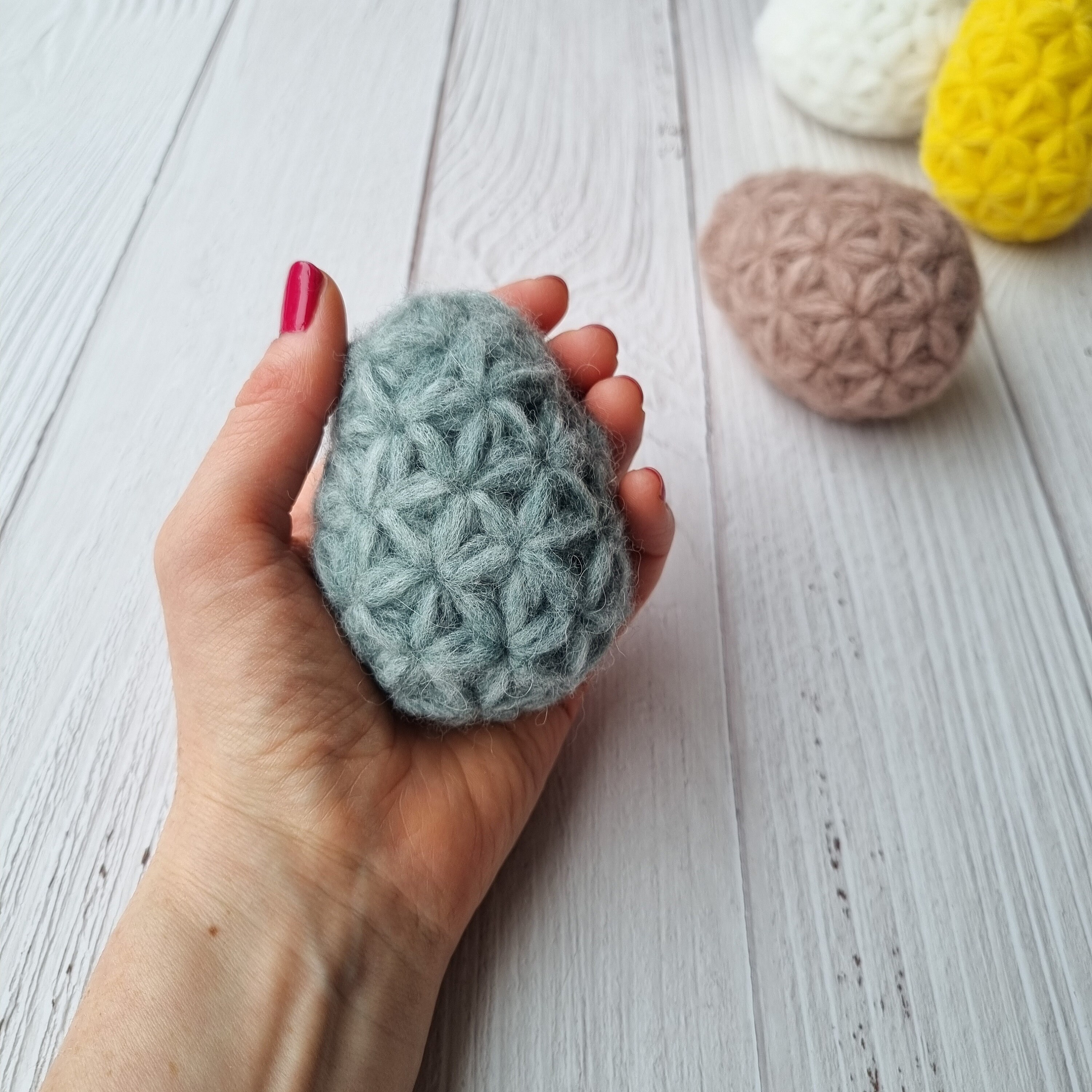Easter Egg Ornament Crochet Pattern, PDF Pattern With Jasmine Stitch ...