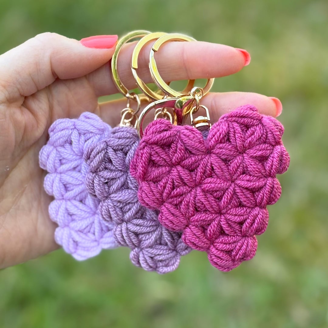 Crochet Heart PDF Pattern – Jasmine Stitch Heart Ornament