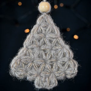 Christmas Tree Ornament Crochet Pattern, Christmas tree crochet pattern set 2 sizes, Home decor holiday gift, Winter crochet PDF patterns image 6