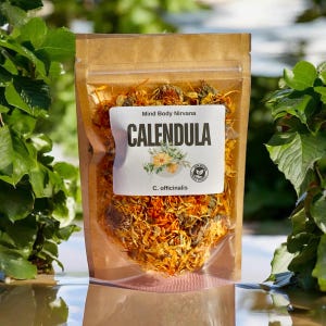 Calendula • 100% Natural and Organic • Organic Dried Herbs • Herbal Tea • Premium Grade • Dried Calendula • Calendula officinalis