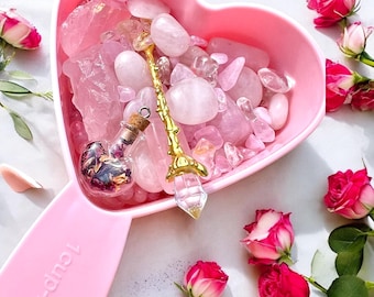 Goddess of Love Crystal Confetti • Rose Quartz, Pink Opal, Clear Quartz + More • Jewelry, Runes, Tumbles, Towers, Spheres •