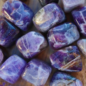 Chevron Amethyst Tumbles | Dreamy Amethyst Tumbles | Healing Crystals | Metaphysical Crystals