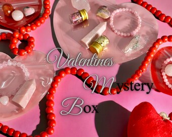 Valentines Mystery Grab Bag | Crystal heart Mystery Bag | Love Crystal Box| Heart Shaped Crystals