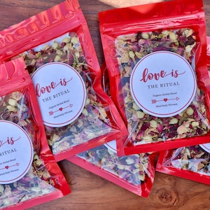 Love IS the Ritual Herbal Blend • ORGANIC Tea Blend • Tea for Self-Love, Emotional Healing, Heart Chakra • Rose Petals • Jasmine • Hibiscus