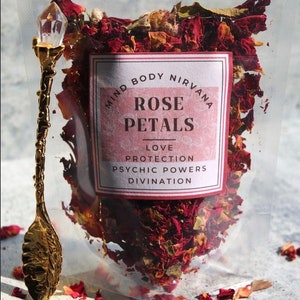 Dried Rose Petals | 100% Pure and Natural | Herbs for teas, spell magic, aromatherapy | Herbalist | Herbalism