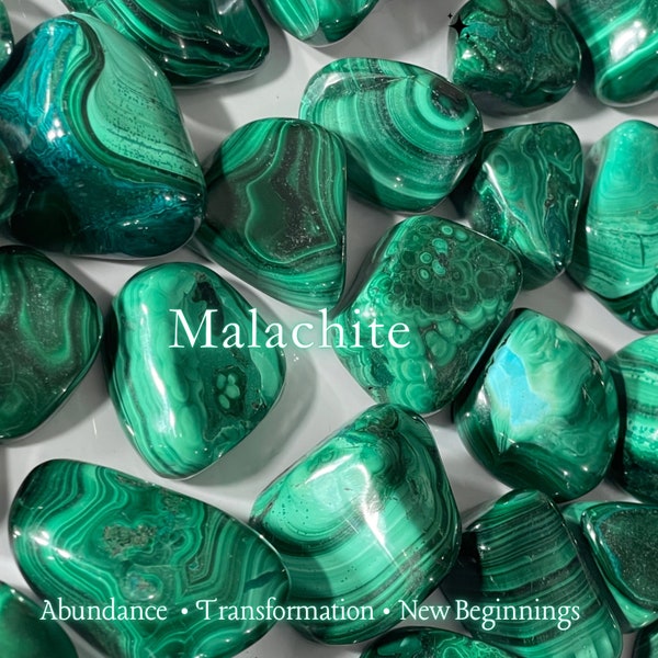 Malachite Crystal • Premium AAA Grade • Tumbled Malachite • Stone of Transformation