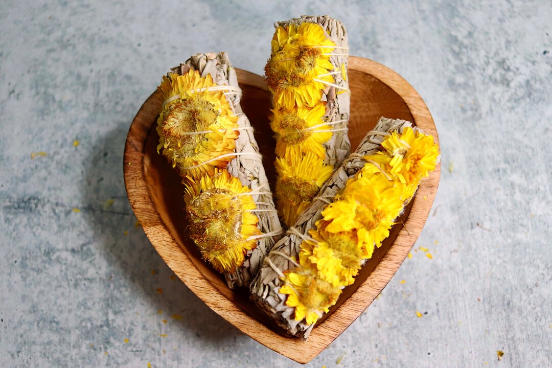 Sunflower Sage White Sage & Sunflowers Sage Bundles Etsy