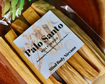 Organic Palo Santo Sticks | Holy Wood, Sacred Wood, Cleansing, Energy Cleansing, Smudging, Meditation, Reiki, Yoga | Premium Grade