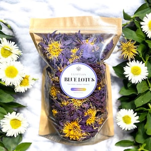 Egyptian Blue Lotus • ORGANIC • Blue Lotus Flower • Nymphaea caerulea • Flower of intuition • Vegan • Sacred flower of Egypt