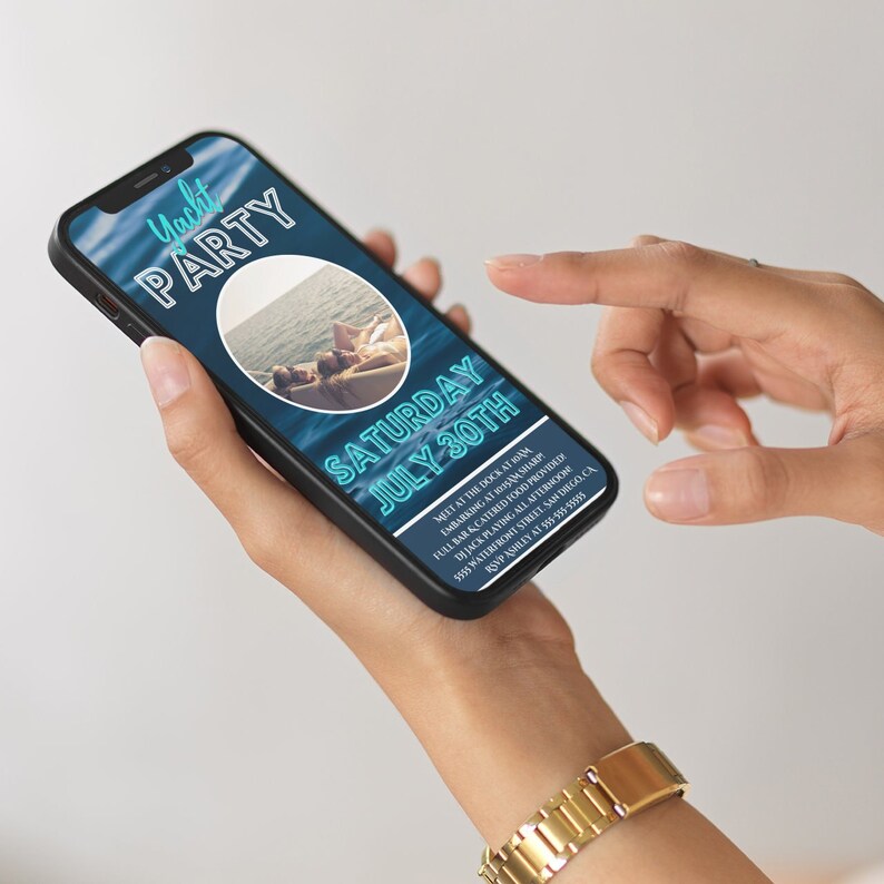 Yacht Birthday Party Invitation, Yacht Invitation, Yacht, Yacht Party