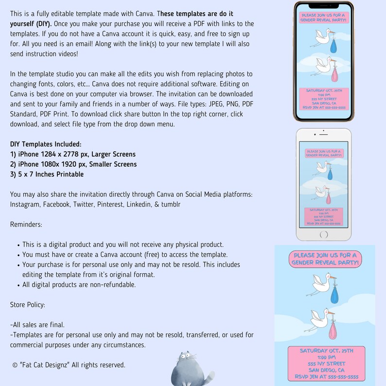 Gender Reveal Invitation, Evite Gender Reveal, Cute Gender Reveal