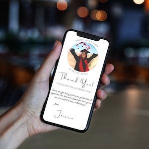 iPhone Afstuderen Bedankt Sjabloon, Klasse van 2022 Afstuderen Bedankt, Direct downloaden, Digitale download