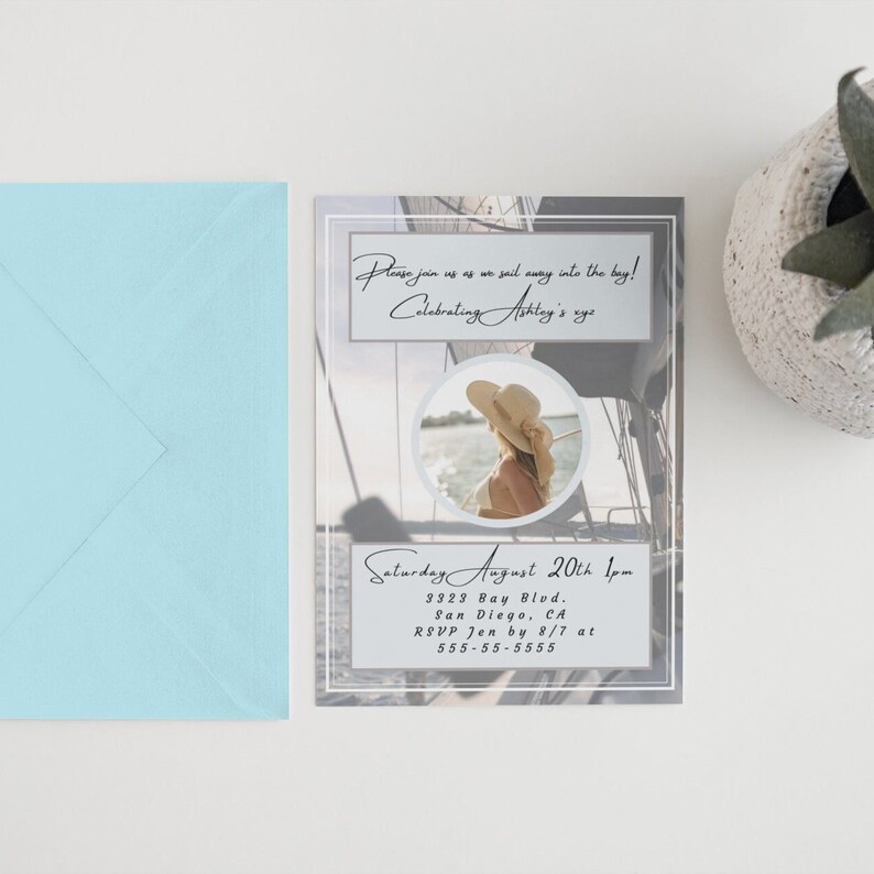 Printable Boating Party Invitation Boating Baby Shower Etsy