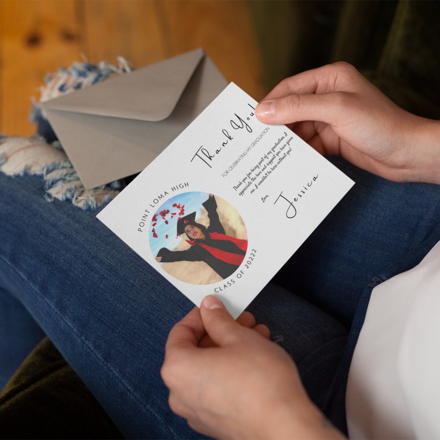 Graduation Thank You Card Template Printable Editable - Etsy