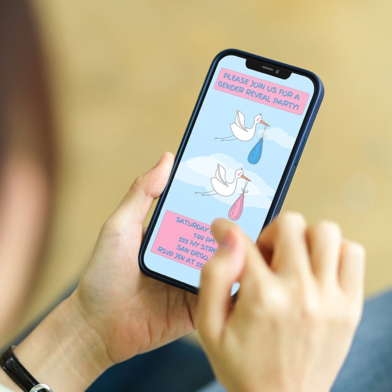 Gender Reveal Invitation, Evite Gender Reveal, Cute Gender Reveal