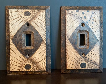 Redfish/ Red Drum handmade rustic woodburned light switch wall plate cover