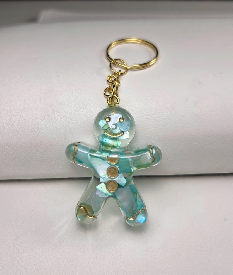Gingerbread Man Keyring Keychain Christmas Gift Idea for Her Key