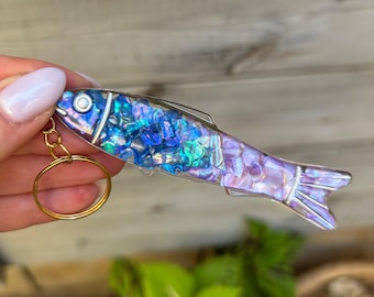 Keychain, Sardine Keychain, Handmade Resin Fish Keychain, Cool Fish Keychain, Cute Keyring, Special Bag Tag, Bag Accessory, Ocean Gift Idea