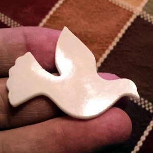 Dove  96 COE Pre Cut White Fusible Glass. Pendant or Other Fusible Item. 3&quot;, 2&quot;, 1&quot;, or 3/4&quot;