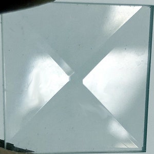 1&quot; Square Bevels. 1&quot; x 1&quot;. Glass Bevel. Great for Stained Glass Panel. Each or by box of 30.