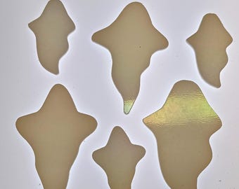 Precut Iridescent Ghost Glass Shapes: 96 COE Fusing Supplies