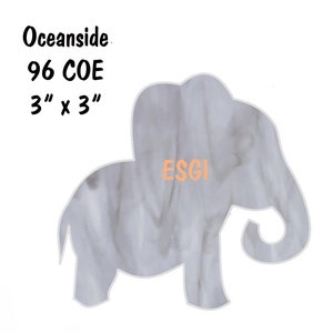 96 COE Precut Stained Glass Elephant for Fusing Project, or Mosaic. 3&quot;