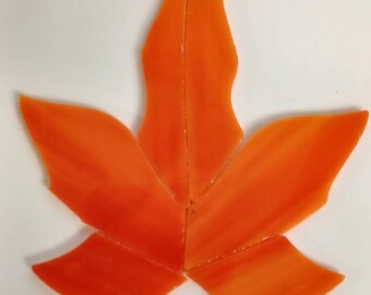 Precut Stained Glass Maple Leaves: Autumn Mosaic Supplies