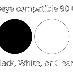 90 COE Precut 2&quot;, 3&quot; or 4&quot; circles, Black and Clear Fusible Bullseye Glass.
