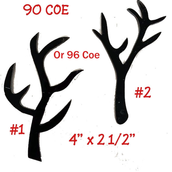 Precut 90 COE Or 96 COE Branch or Deer Antler, Black Stained Glass. 3mm Fusible Glass