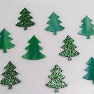 Precut Fusible Glass Christmas Trees: Aventurine Green or Clear, 3-Pack