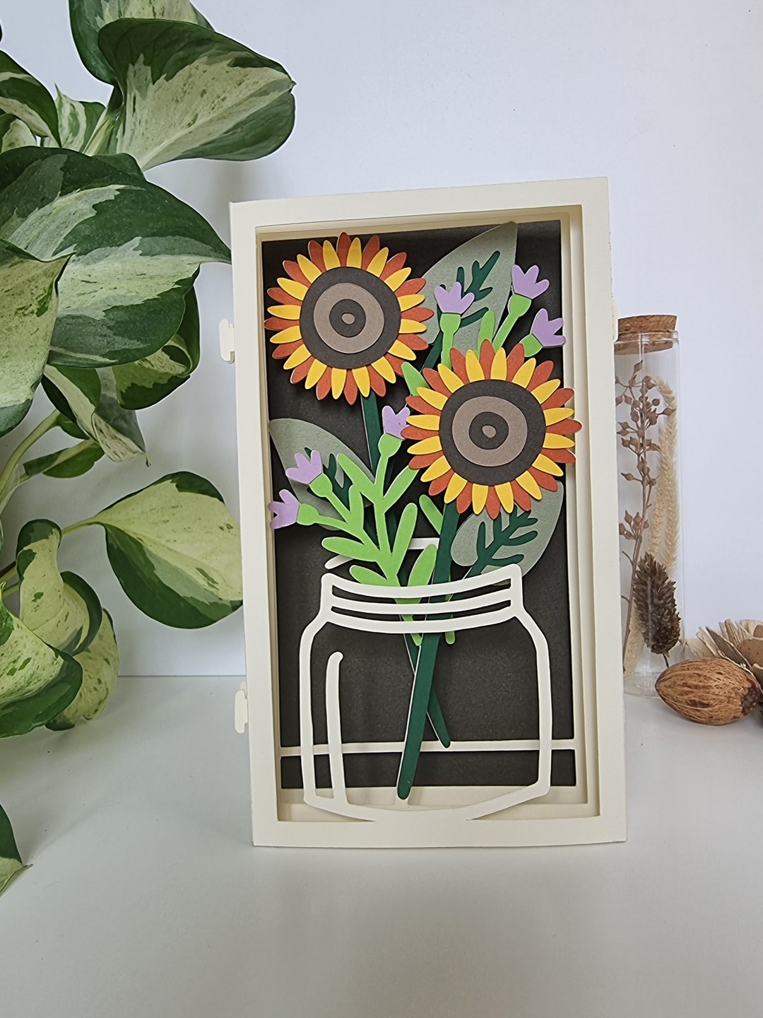 Sunflower Birthday Card | Add Message | Flower Vase Card | 3d Pop up ...