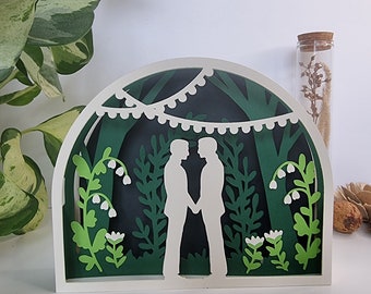 Mr & Mr | Gay Wedding Card | Congratulations Wedding Day Card | Newly Married | Wedding Day Keepsake Gift | Personalised Message