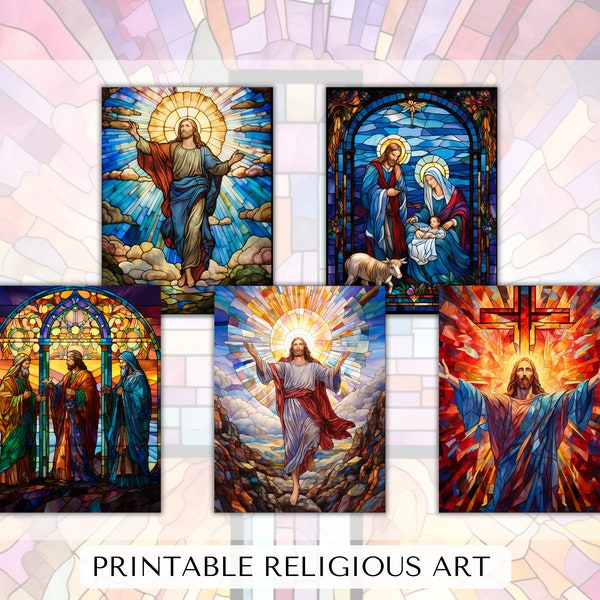 Religious Wall Art Stained Glass Collection 100 + pieces of art