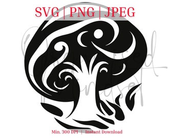 Paddestoel SVG digitale kunst, PNG, illustraties, sublimatie, Ai afdrukbare ontwerpbestanden, bestand knippen